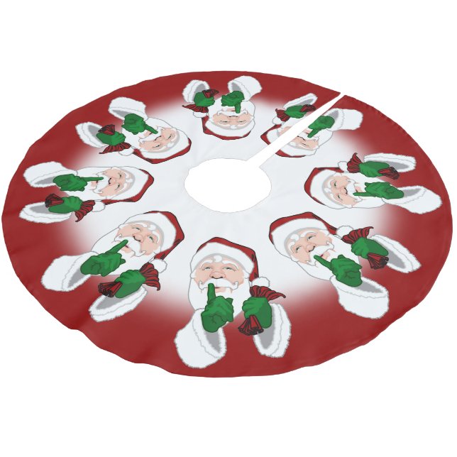 Julgran Julduk Tomte Dekorationer Julgransmatta Borstad Polyester (Vinklad)