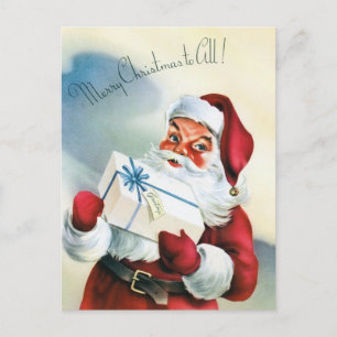 Julgran julen god julhälsning vykort