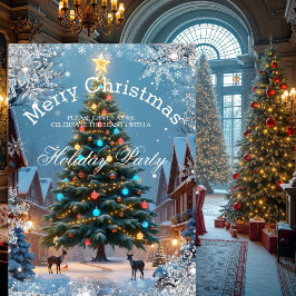 Julgran Julfest Winter rustium house Inbjudningar