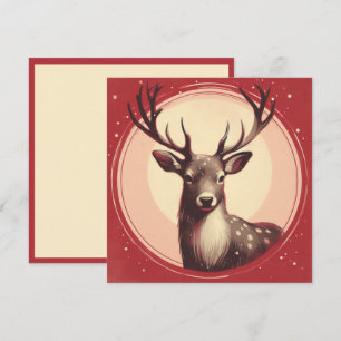 Julgran Julillustration Modern Boho Stil Julkort
