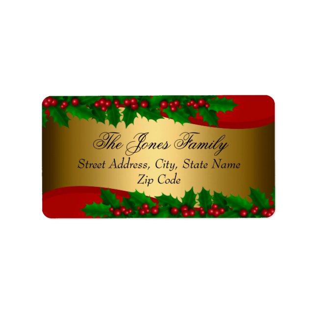 Julgran Julklappar Adressetiketter (Framsidan)