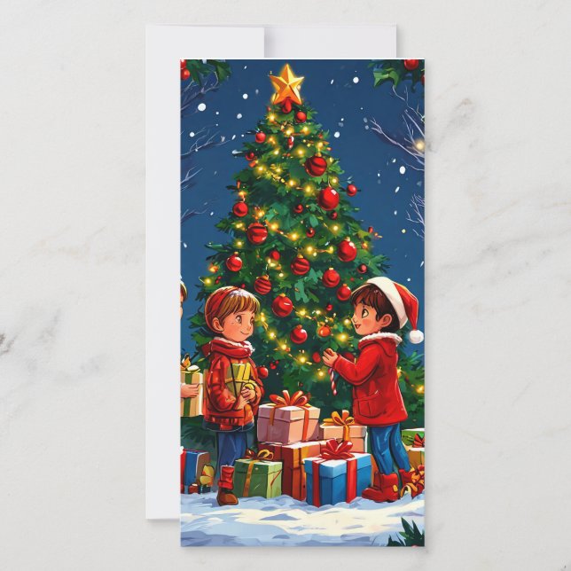 julgran julkort (Framsida)