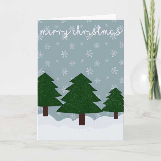 Julgran julkort tack kort (Framsida)