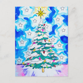 Julgran julkort vykort