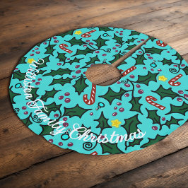 Julgran Jullycka Blad Konst Mönster Familjenamn Julgransmatta Borstad Polyester