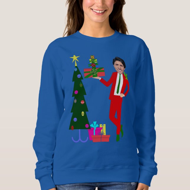julgran justin trudeau t shirt (Framsida)