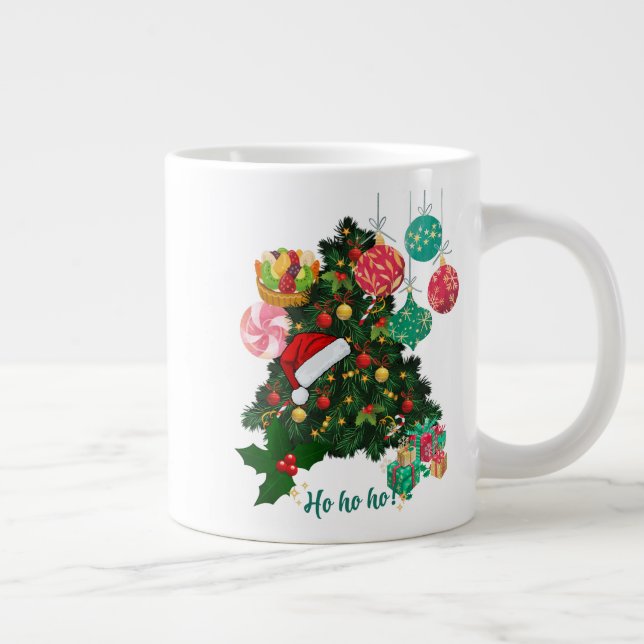 Julgran-kaffe Mugg | Festive Helgdag Kopp Jumbo Mugg (Höger)