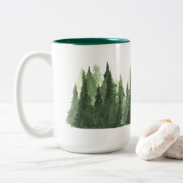 Julgran-kaffe Mugg, Två-Tonad Mugg