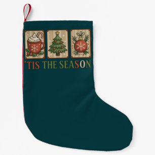 Julgran Kakao Retro Semester Det Är Årets Tid Liten Julstrumpa