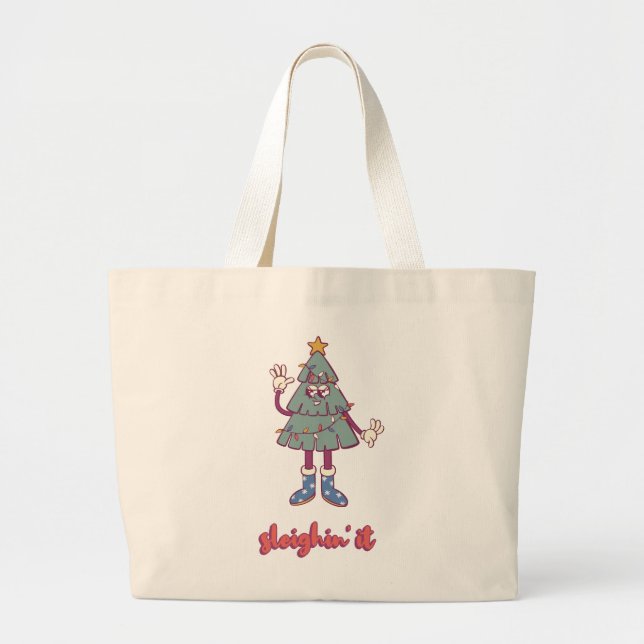 Julgran Karakter Sleighin' It Jumbo Tygkasse (Framsidan)