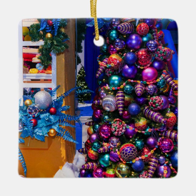 Julgran keramisk prydnadsföremål julgransprydnad keramik (Framsida)