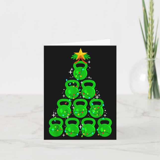 Julgran Kettlebell Julträning Gym Fitness Kort (Framsida)