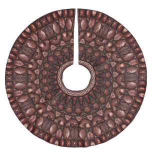 Julgran kjol i chokladgodis-tema julgransmatta borstad polyester