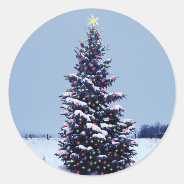 Julgran klistermärken (Framsida)