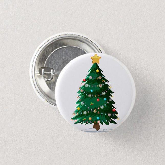 Julgran Knapp (Pretty Green Christmas Tree Button!)