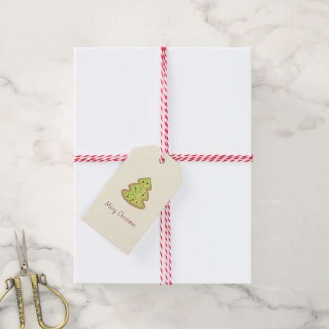 Julgran Kock Gottisfästing – God Jul Presentetikett (Med Snöre)