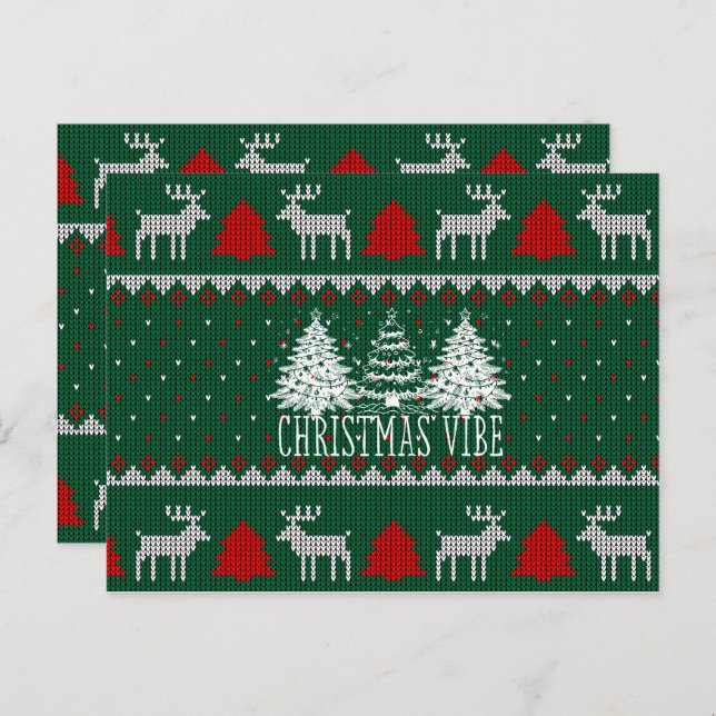 julgran-kort för julglädje vykort (Fram/baksida)