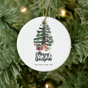 Julgran Kort God Jul Högtider Julgransprydnad Keramik