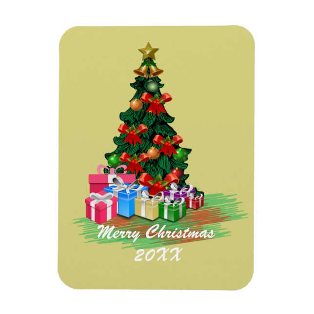 Julgran-kort Magnet (Vertikal)