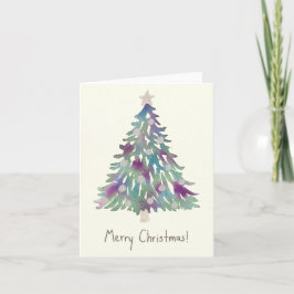 Julgran-kort - Silver Baubles Kort