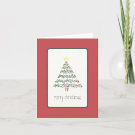 Julgran-kort - Vinstockar och bär Kort