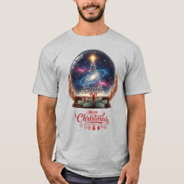 Julgran Kosmisk Galax Snöglob T Shirt