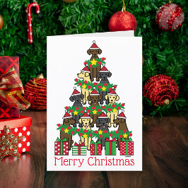 Julgran Labrador Retriever Helgkort