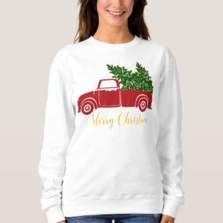 Julgran lastbil Kvinnors sötskjorta T-shirt