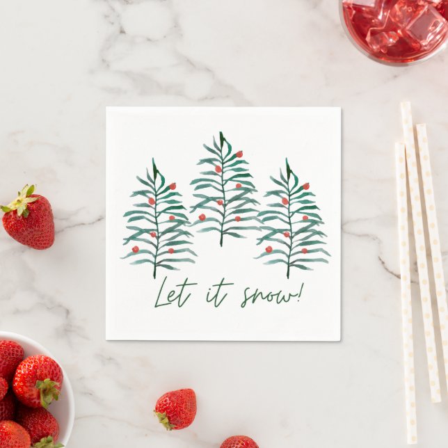 JULGRAN - LÅT DET SNÖA PAPPERSSERVETT (Insitu)