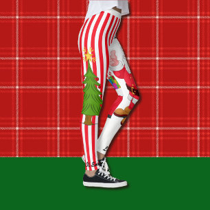 Julgran Leggings Santa Personalize S - XL