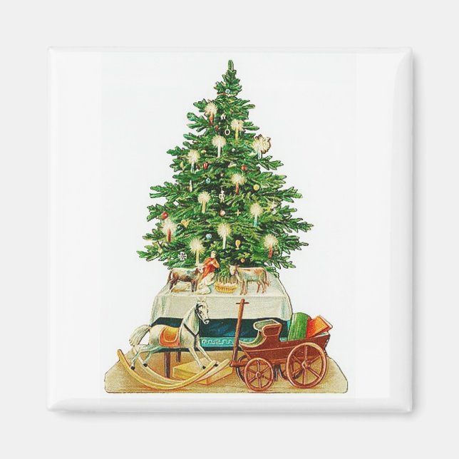 Julgran & Leksak Vintage Magnet (Framsidan)