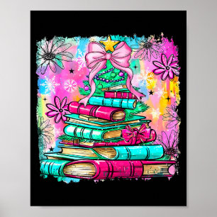 Julgran Ljus Bok Lärare Bibliotekarie Bok Poster