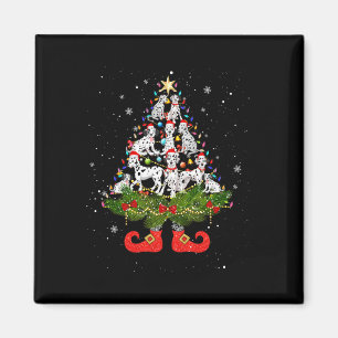 Julgran Ljus Cute Santa Hat Hund älskare Magnet