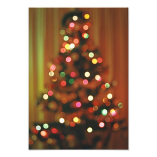 Julgran ljus fototryck