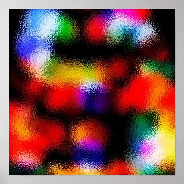 Julgran ljus genom det frostade fönstret poster (Framsidan)