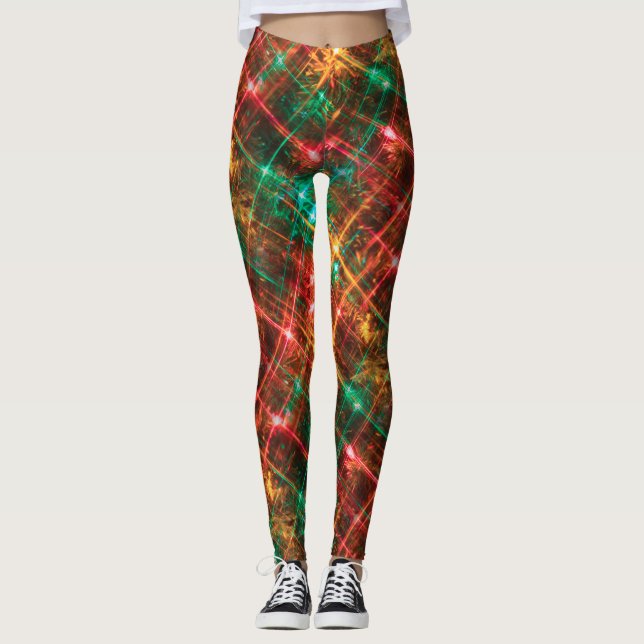 julgran ljus julafton leggings (Framsida)