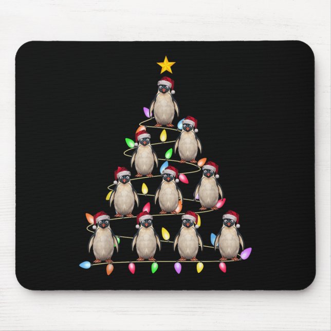 Julgran Ljus Manar Kvinnor Santa Penguin Julafton Musmatta (Framsidan)