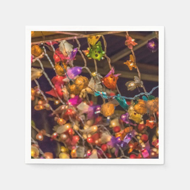 Julgran ljus nära blöjor pappersservett (Framsidan)