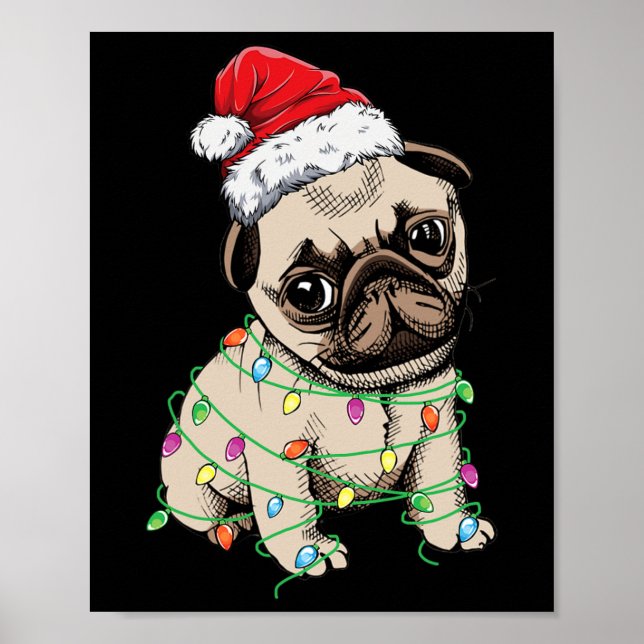 Julgran Ljus Santa Hat Julafton Gifts Boys Ki Poster (Framsidan)