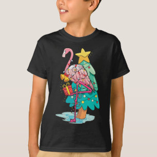 Julgran Ljuskedja Tropisk Flamingo Djur Jul T Shirt