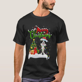 Julgran Ljussanta Hatt Border Collie Hund Chris T Shirt