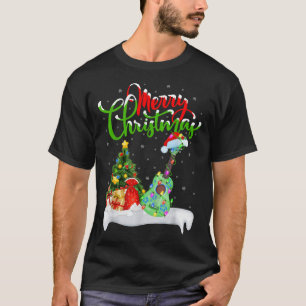 Julgran Ljussatta Santa Hatt Musikalisk Ukulele Gi T Shirt
