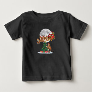 Julgran Ljussättning Rolig Tomte Ridande Gepard  T Shirt