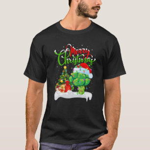 Julgran Ljusslingar Tomtehatt Grönsak Broccoli Jul T Shirt