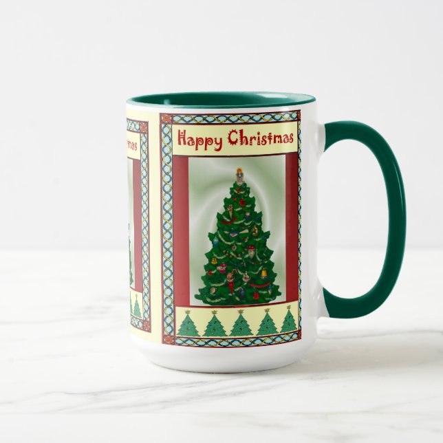 Julgran lycklig jul mugg (Höger)