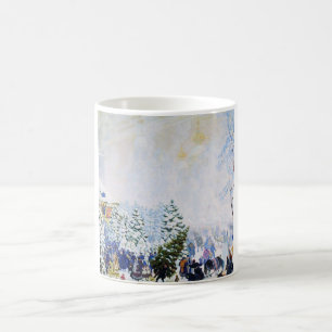Julgran-marknaden i Ryssland (Boris Kustodiev) Kaffemugg