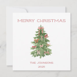 Julgran med Bows Helgdag Card Julkort