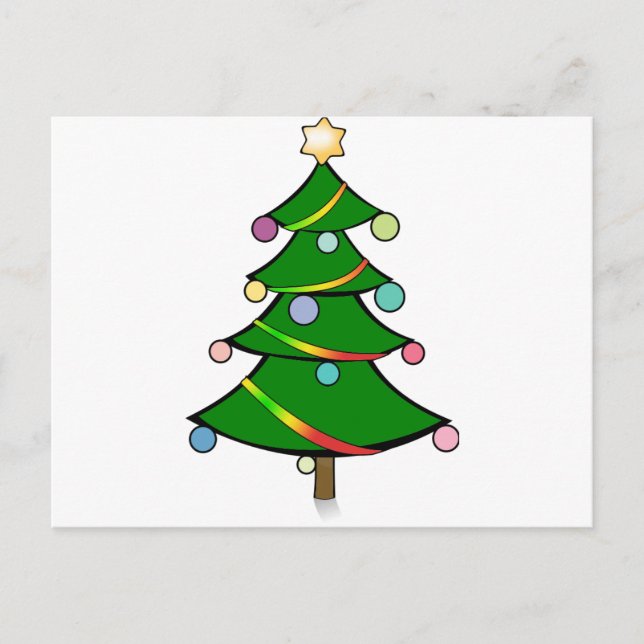 Julgran med den Rasta girlanden Helg Vykort (Framsida)