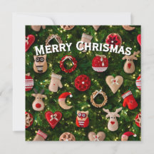 Julgran med filtleksaker