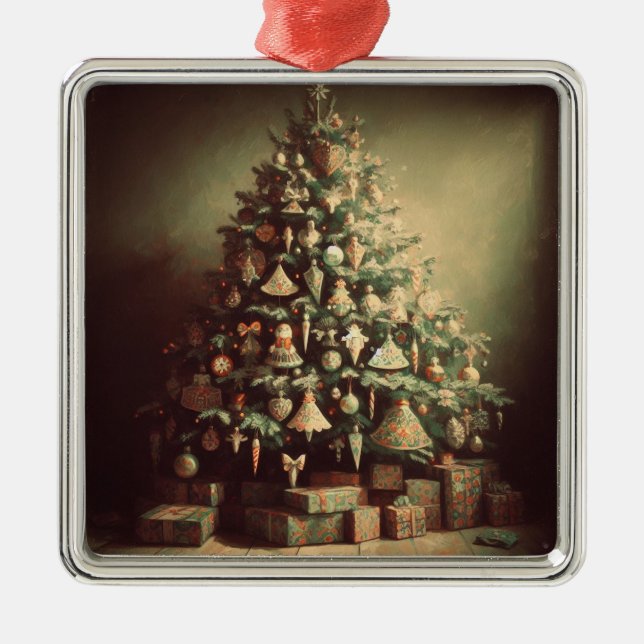 Julgran med Gifts Boho Julafton Helgdag Julgransprydnad Metall (Framsidan)